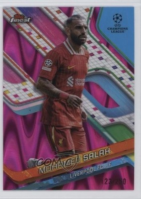 2024-25 Finest UEFA Club Competitions Pink RayWave Refractor Mohamed Salah 1u5k