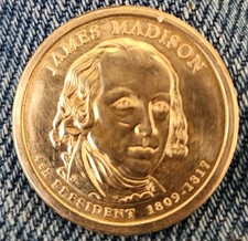 James Madison dollar coin 2007 p