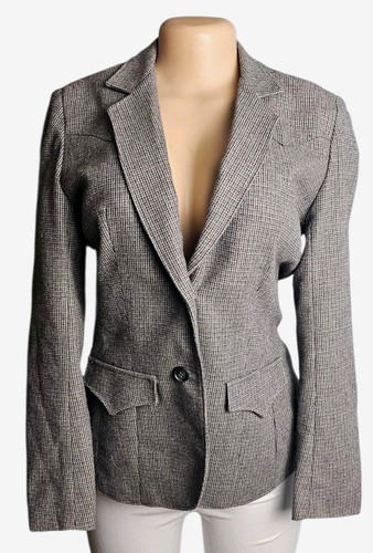 Vintage Panhandle Slim Western Wolle Tweed Blazer Damen 34R Cowgirl Ellenbogen Patch