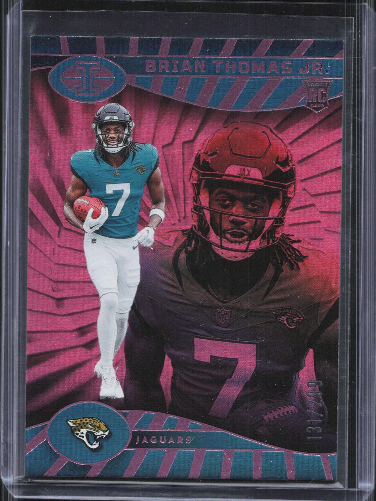 2024 Panini Illusions Brian Thomas Jr #41 Rookie Trophy Collection Pink /299