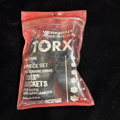 Vermont American 6 PC 3/8 Drive E6 to E16 Torx Socket Set for Male Torx Head USA
