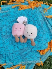 jelly cat Pair Of Marshmallows Keychain gift kid Charm birthday With dust bag