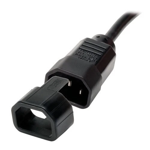 Conector de bloqueo de enchufe PDU Tripp Lite C14 cable de alimentación a toma C13 negro 100pk Foto 2 de 3