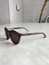 Vintage Diesel Sunglasses 00s Eyewear Wood Frame Metal Steel Logo Y2K Italy