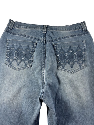 Gloria Vanderbilt Amanda Jeans Size 10 Stretch Embellished Pockets Inseam 29" - Picture 4 of 10
