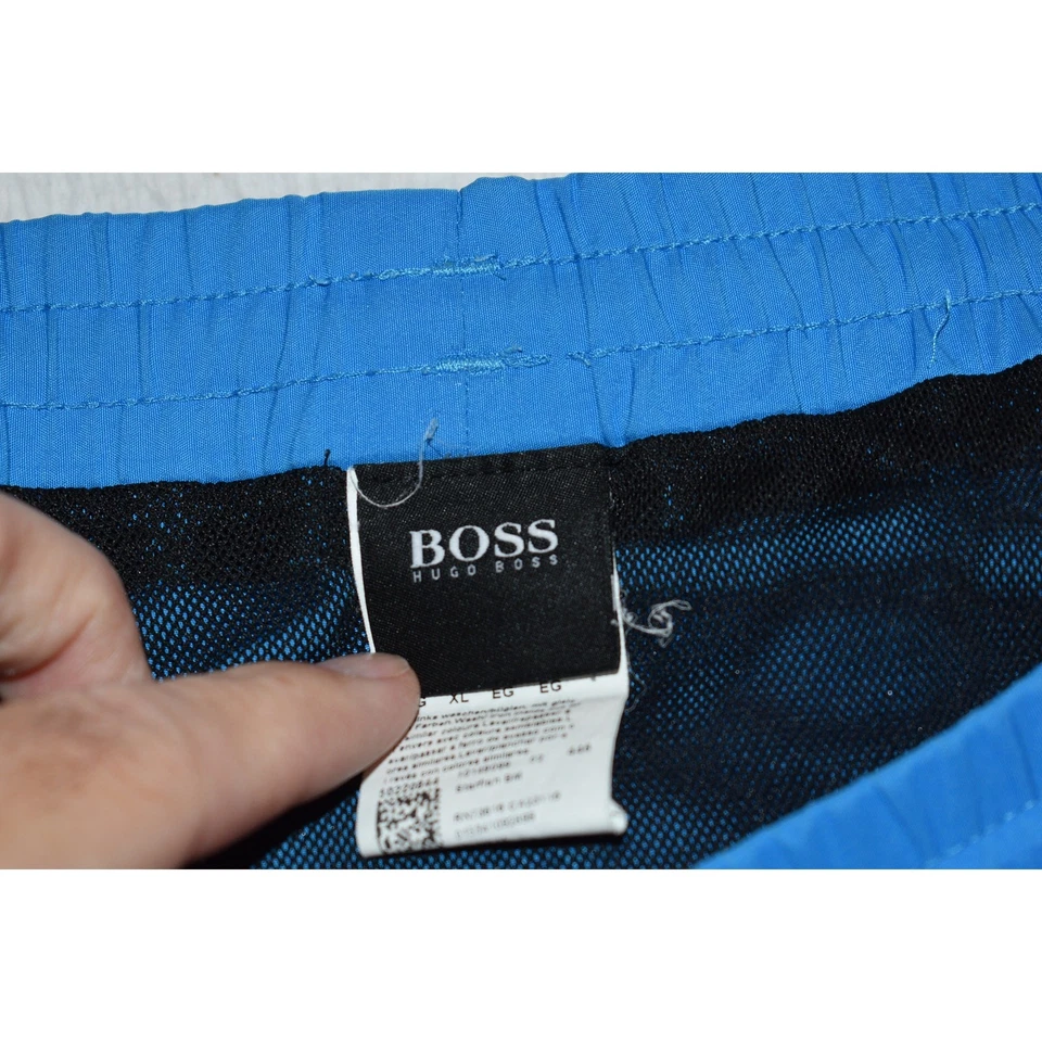 Pantalones cortos de natación Boss Hugo Boss para hombre talla XL azul 6" entrepierna con bolsillos Foto 4 de 4