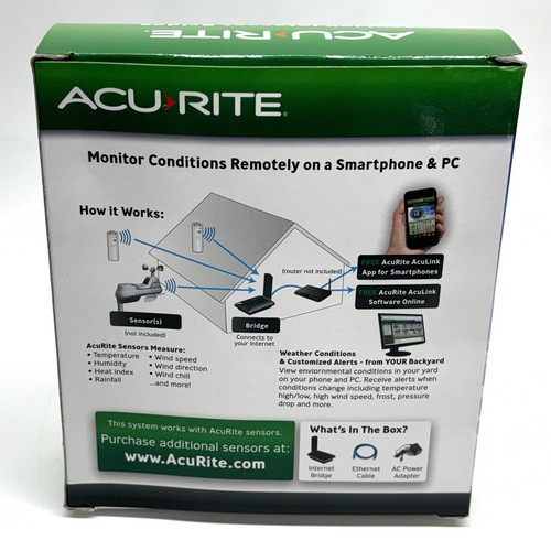 Acurite Aculink Internet Bridge Acu-Link Ethernet 09150RM 09150TRX New Open Box - Picture 5 of 7