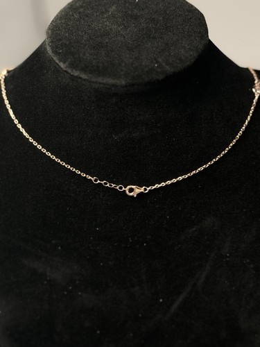 14k Rose Gold Fashion Necklace 1mm 17-18 inch Adjustable - Picture 5 of 5
