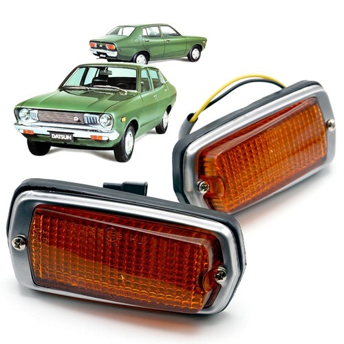 For Datsun 510 120Y 280Z 240Z 260Z B210 1968-1973 Side Marker Lights Amber Lens - Picture 12 of 18