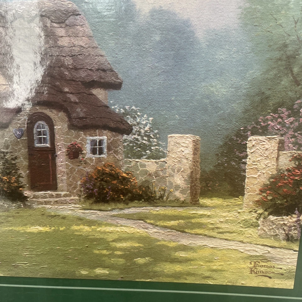 NUEVO Rompecabezas Thomas Kinkade Spring at Stonegate 1000 piezas cabaña jardín paisaje Foto 4 de 4