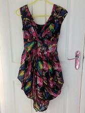 MUKA Womens colourful kaleidoscope short bodycon dress XS size 6 8