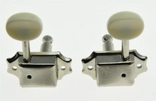 Nickel w/ Aged White Button 3x3 Vintage Guitar Tuners Tuning Key for LP Les Paul