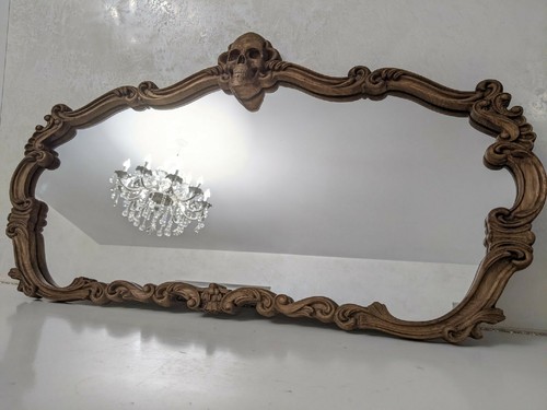 35" Large Wall Mirror, Skull mirror, Gothic mirror - Picture 10 of 12