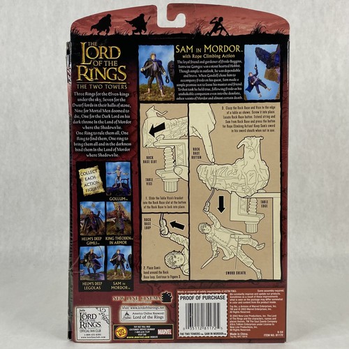 Lord of the Rings The Two Towers - Sam in Mordor with Rock Base 2003 Sealed - Picture 2 of 8