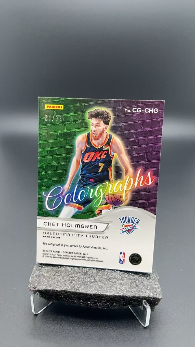 2023-24 Panini Spectra Chet Holmgren Colorgraphs Prizm Auto /75