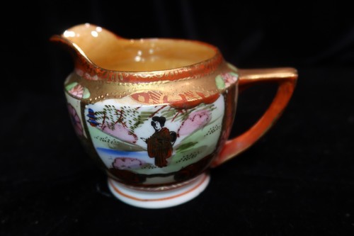 ANTIQUE JAPANESE MORIAGE GEISHA GIRL EGGSHELL RARE 16 PIECE COFFEE SERVICE - Picture 12 of 24