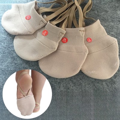 Rhythmic Gymnastics Soft Half Socks Dance Shoes Professional Sole Socks Elastic