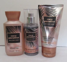 Bath & Body Works Body Wash Shower Gel Cream Lotion Mist 3 fl oz travel set of 3
