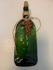 Melted Flattened Green Wine Bottle Cheese Tray spoon rest with cork
