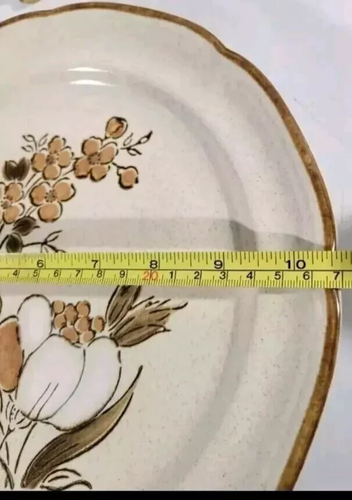 Hearthside Autumn Fair Dinner Plates Baroque Japan Stoneware 10 1/2" Set of 4 - Picture 3 of 4