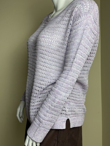 $109 Talbots Crochet Top Purple Sz XL. (B.52) - Picture 2 of 7