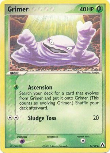 Pokemon Card - Legend Maker 54/92 - GRIMER (common) - NM