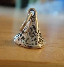 Sterling Silver 3D small 9x9mm Chocolate Chip or Hershey Kiss Charm