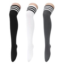 Ladies Top Stay Up Thigh High Over the Knee Socks Extra Long Cotton Stockings US