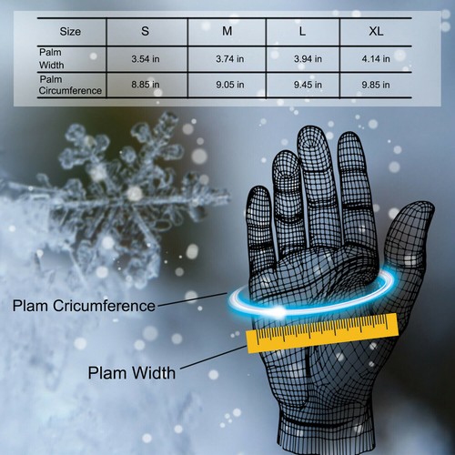 Thermal Windproof Waterproof Winter Gloves Touch Screen Warm Mittens Men Women - Picture 2 of 14