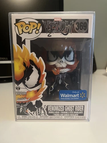 Funko POP! Marvel Venom - Venomized Ghost Rider #369 exclusivo de Walmart - defectos de caja