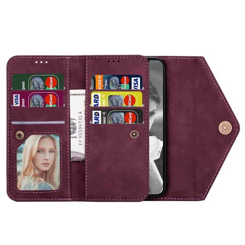 For iPhone 11 12 Pro Max XR 6S 7 8 SE Wallet Card Holder Flip Leather Case Cover - Picture 40 of 43