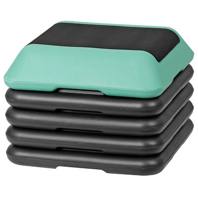 16'' x 16'' Adjustable Height Stepper Workout Aerobic Platform w/ 4 Risers Green