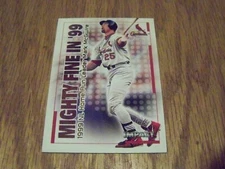 MARK McGWIRE 2000 IMPACT  MIGHTY FINE IN 99 FLEER SKYBOX  BASEBALL CARD