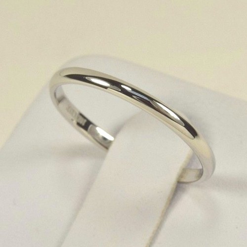 BRAND NEW 10k White Gold 2mm Wedding Band Comfort Fit Size 4-9 - Picture 3 of 8