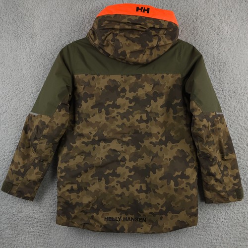 Helly Hansen Ski Jacket Boy 140 10 Utility Green Camo Juniors Summit Coat Winter - Picture 2 of 24