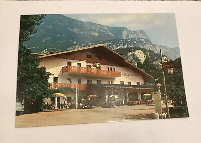 Nago Lago di Garda Passo San Giovanni Hotel Restaurant Italy Postcard C3