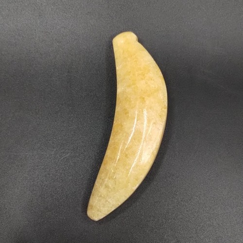 Alabaster Stone Decorative Fruit Banana Figurine Paperweight Decoration - Picture 2 of 14