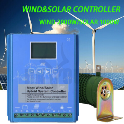 Wind&Solar Charge Controller 24V/48V 3000W MPPT Generator Hybrid System