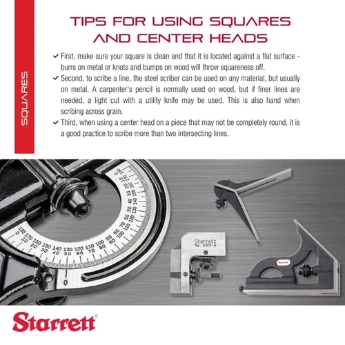 Center Head for 12"/300mm and Larger Combination Squares, Combination Sets an...
