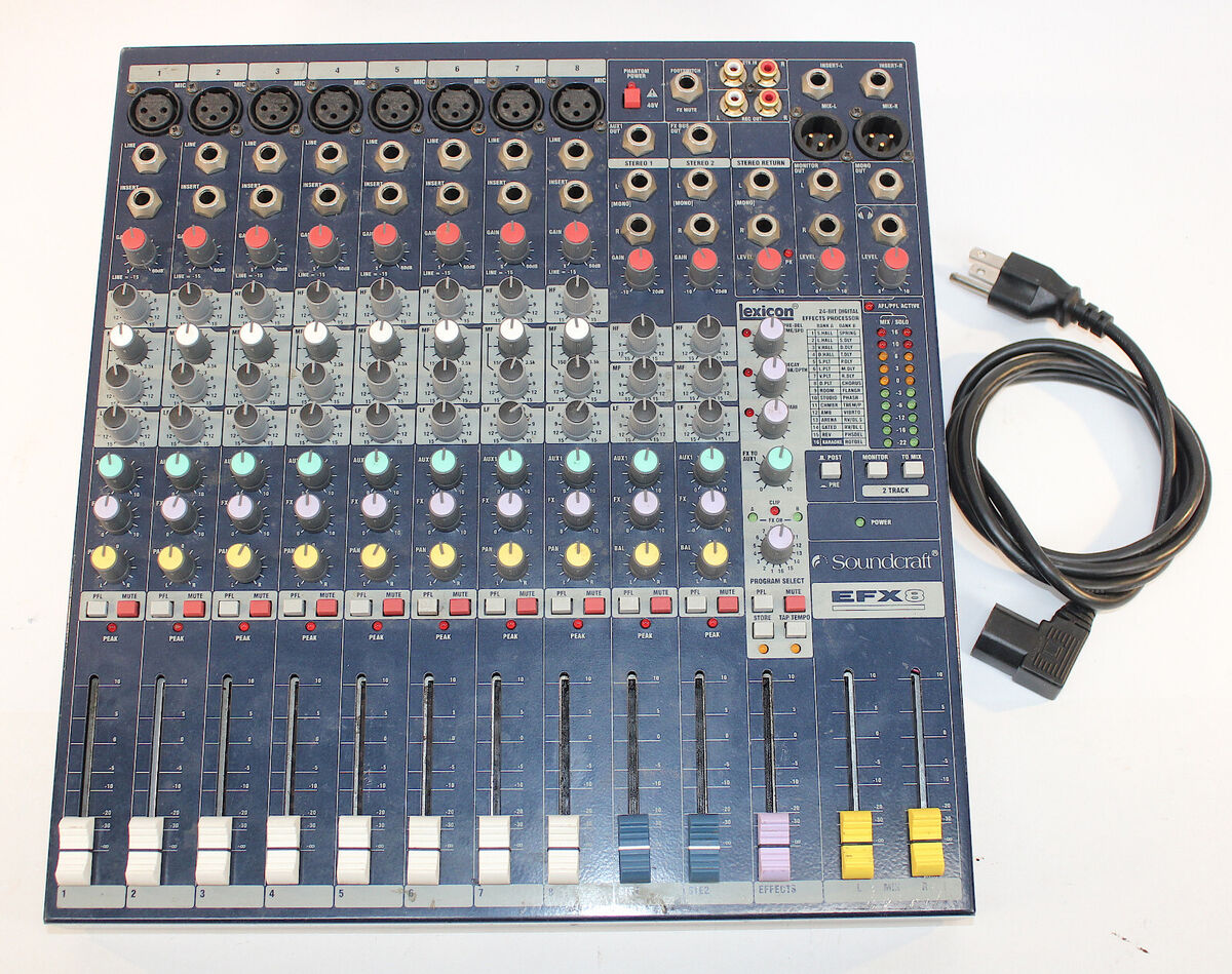 Soundcraft EFX8 8-channel Mixer with Lexicon Effects Soundcraft EFX8 8-channel Mixer with Lexicon Effects