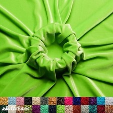 Lime Green Stretch Velvet Fabric By The Yard