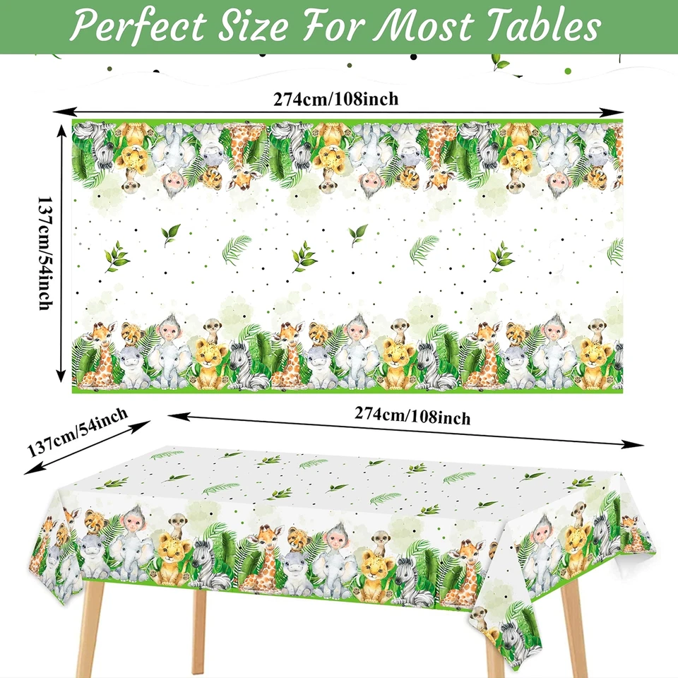 121Pc джунгли сафари тема ребенка душа украшения, день рождения вечеринки расходные материалы Fo... - Изображение 4 из 4