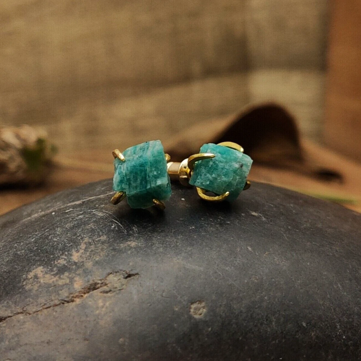 Amazonite stud earrings deals