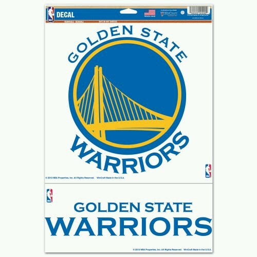CALCOMANÍAS MULTIUSOS GOLDEN STATE WARRIORS DE 2 PIEZAS ¡PRECIO DE EXPLOSIÓN DE HOJA! - Imagen 1 de 2