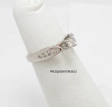 1/4CT Natural Princess Diamond Solitaire Engagement Wedding Ring 10K White Gold