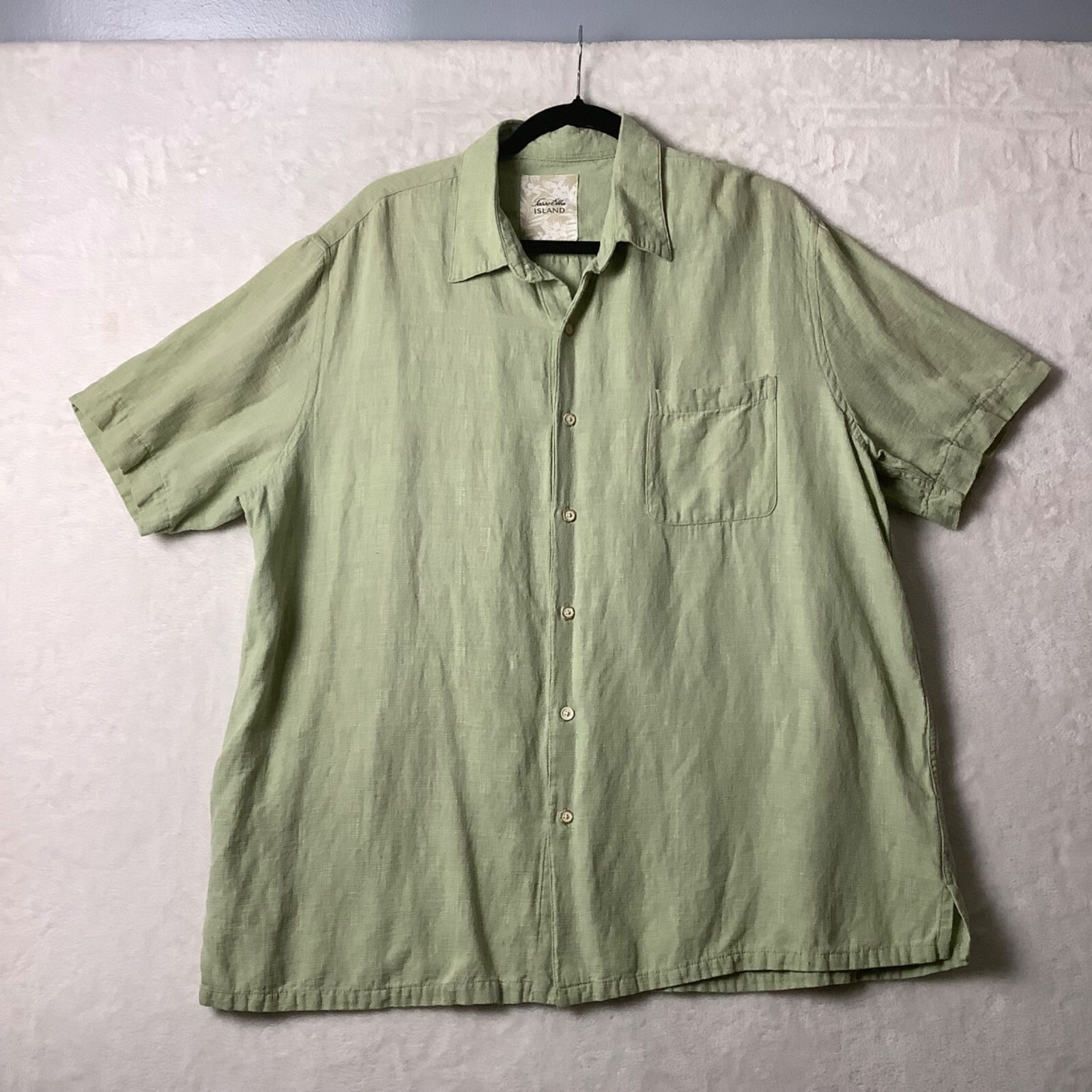 Chemise Homme Tasso Elba Manches Courtes - Imprimé 'Carte Postale Du Père Noël' Tropical - Taille M à XL