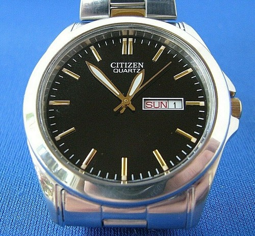 Citizen 1102 Quartz Day-Date Watch with Citizen Stainless Steel Bracelet |  eBay
