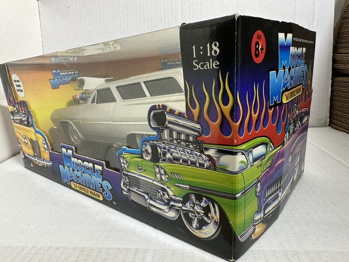 3台セットMUSCLE MACHINES　 65CHEVELLE WAGON Rare Muscle Machines Grocery Getters 65 Chevelle Wagon Chase