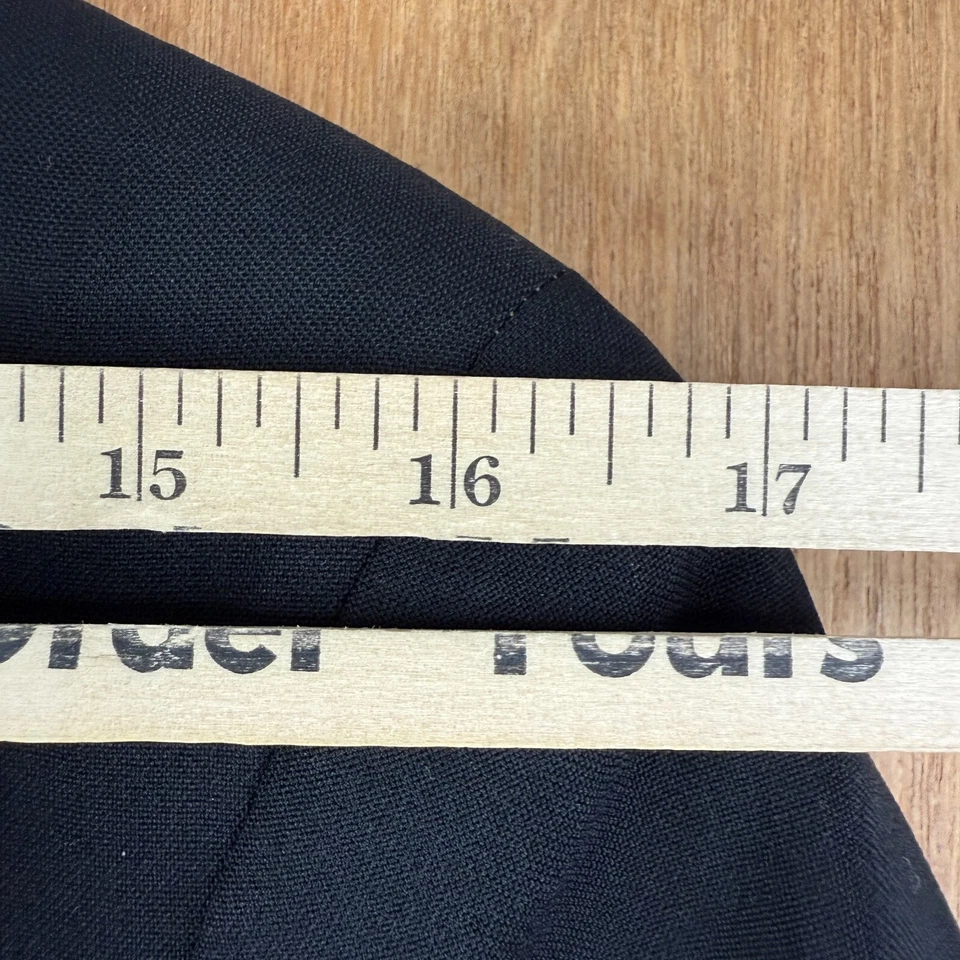 Esmoquin After Six para hombre 38R chal negro solapa 1 botón 100 % lana 34x26 plisado años 50 Foto 4 de 4