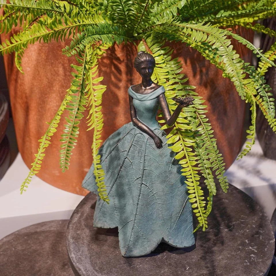 Colección Estatua de Hadas Decoración del Hogar - Hoja Ángel Niñas con Resina Libélula Foto 2 de 4